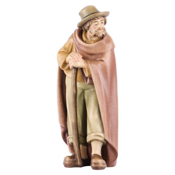 Hirt stehend mit Stock