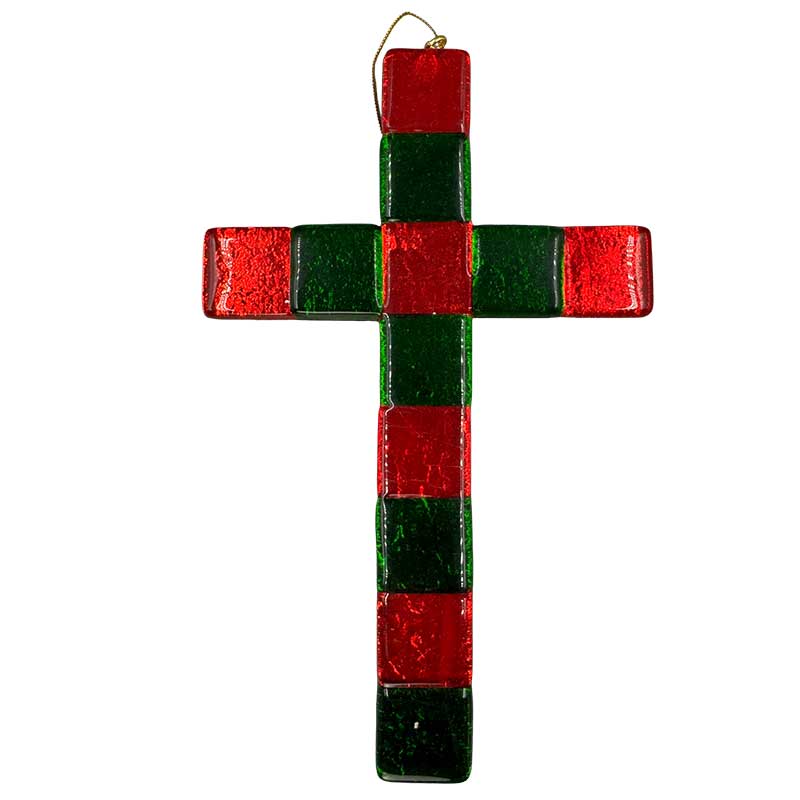 Glaskreuz rot-grün