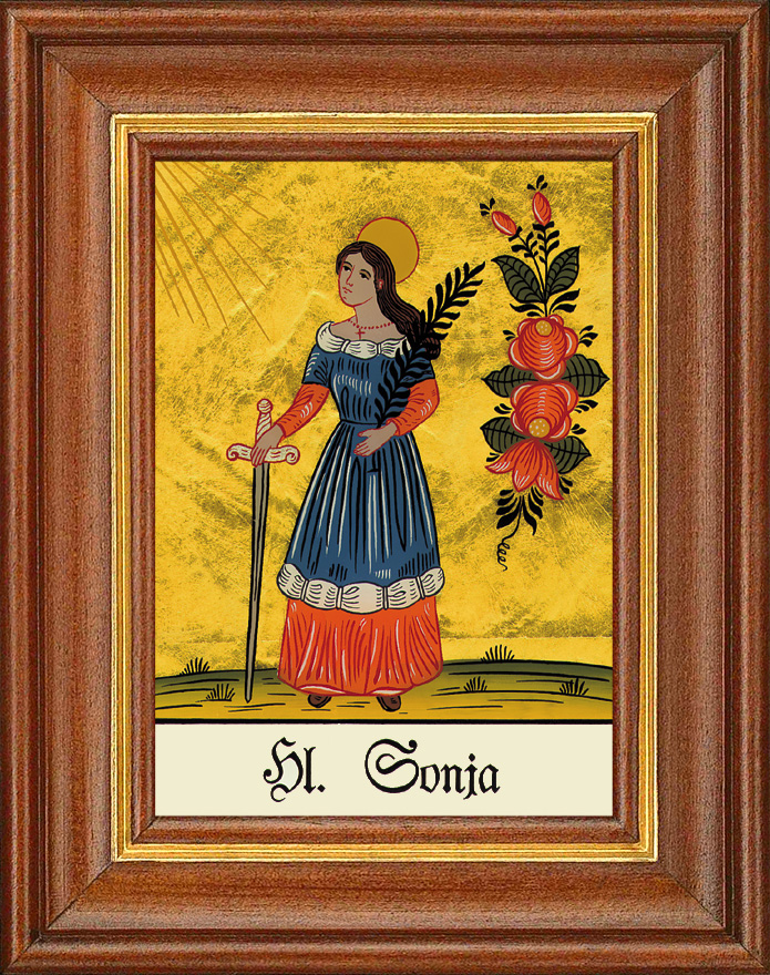 Hl. Sonja - Hinterglasbild Hl. Sonja - Hinterglasbild