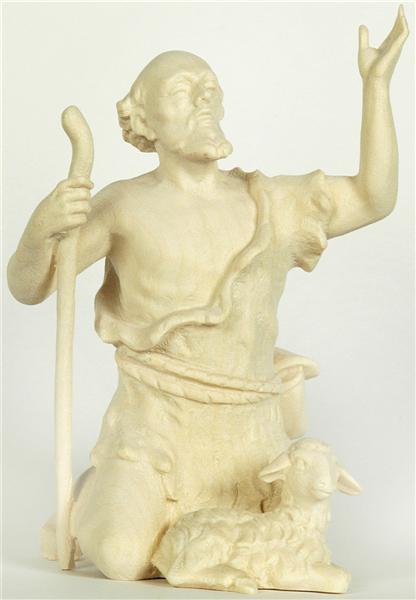 Hirte kniend mit Lamm Hirte kniend mit Lamm