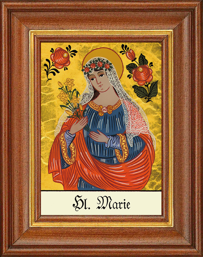Hl. Marie - Hinterglasbild Hl. Marie - Hinterglasbild