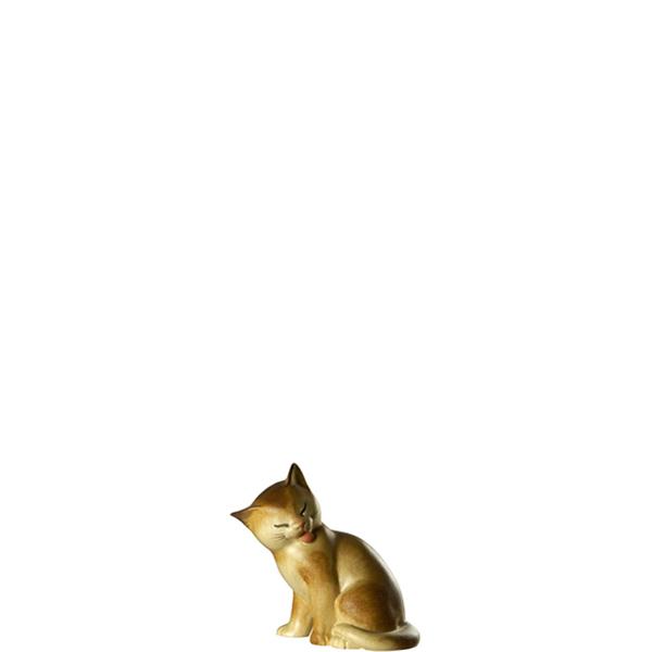 Katze sitzend rot-braun