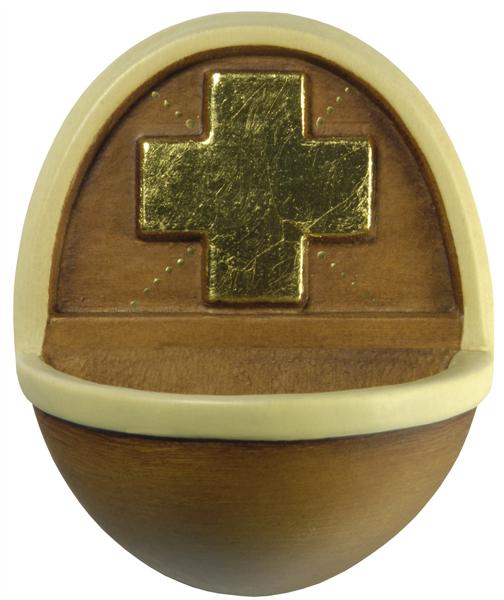 Weihwasserkessel mit Kreuz Relief