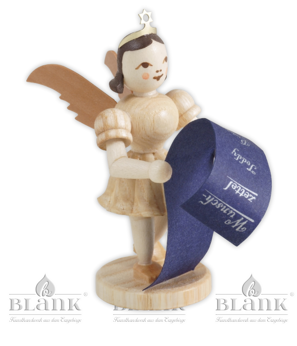 Engel Kurzrock mit Wunschzettel