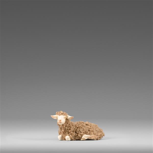 Schaf liegend mit Wolle braun Schaf liegend mit Wolle braun