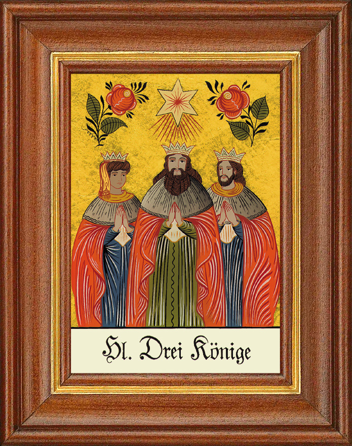 Drei Könige - Hinterglasbild Drei Könige - Hinterglasbild