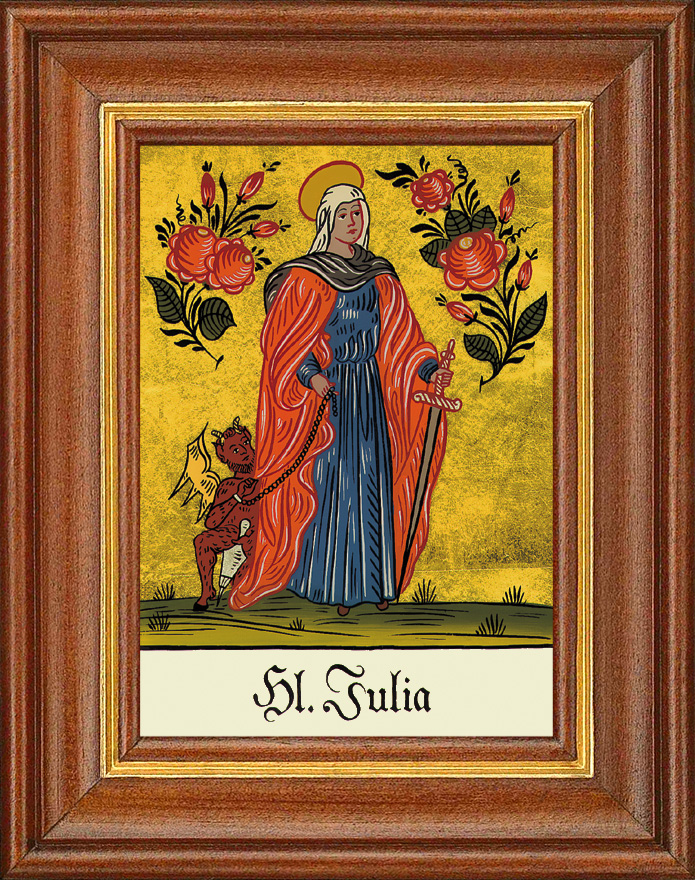 Hl. Julia - Hinterglasbild Hl. Julia - Hinterglasbild