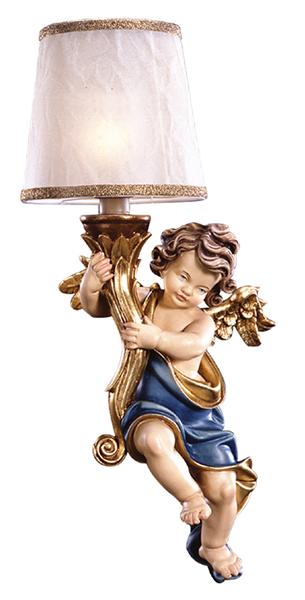 Cäcilienputten blau mit Lampenschirm Cäcilienputten blau mit Lampenschirm