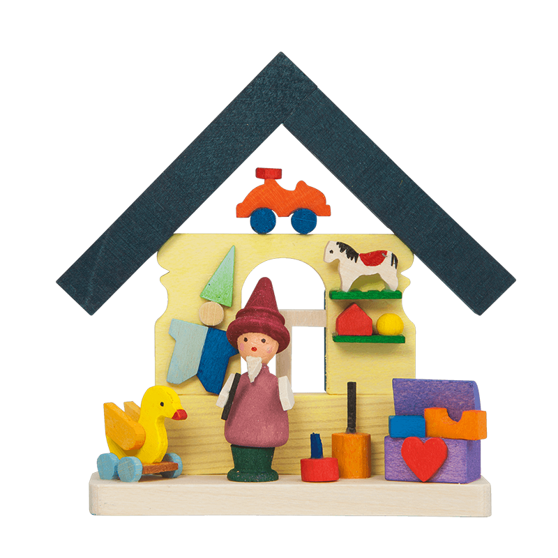 Haus Zwerg mit Spielzeug Haus Zwerg mit Spielzeug