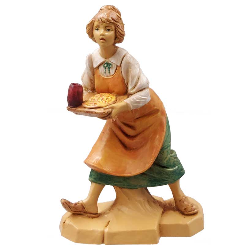Frau mit Pizza
