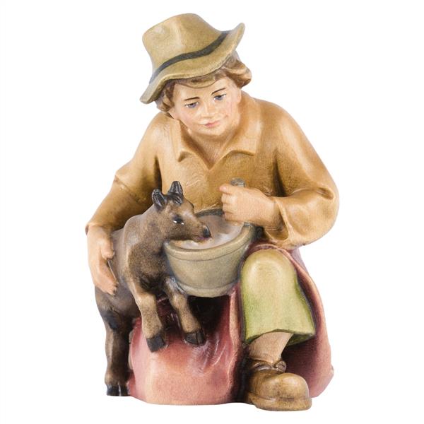 Hirt kniend mit Ziege Hirt kniend mit Ziege