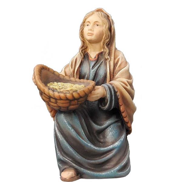 Frau kniend mit Korb Frau kniend mit Korb