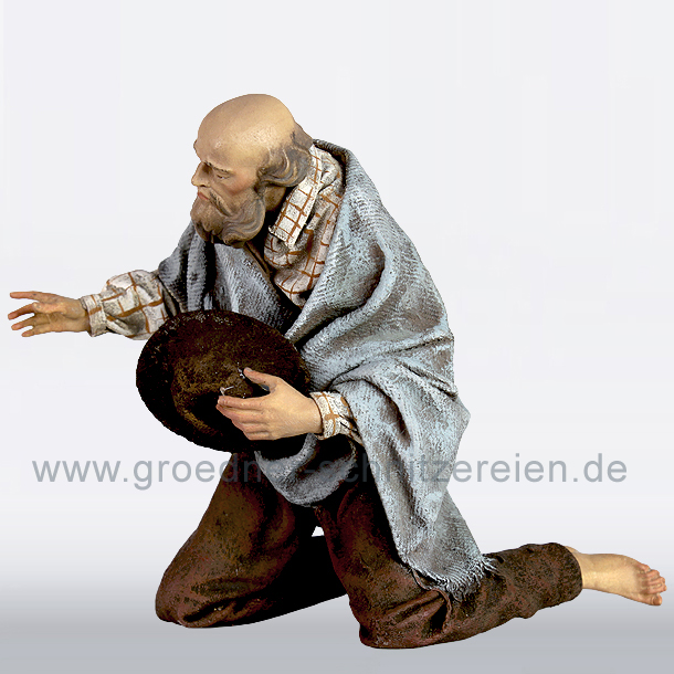Hirt kniend mit Hut Rustika