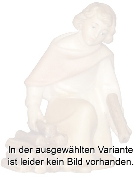 Hirt kniend am Lagerfeuer