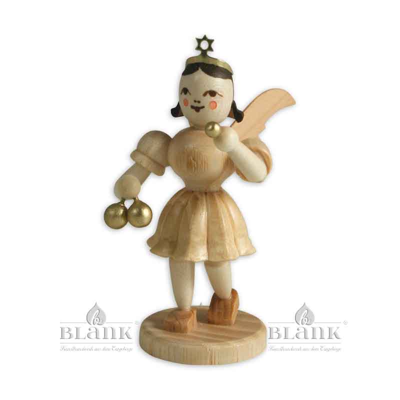 Engel Kurzrock mit Weihnachtskugeln