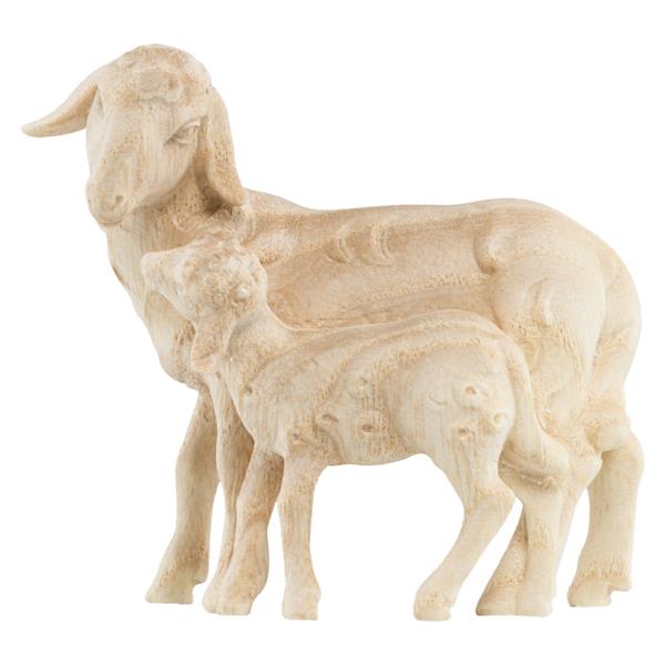 Schaf stehend mit Lamm (Esche) Schaf stehend mit Lamm (Esche)