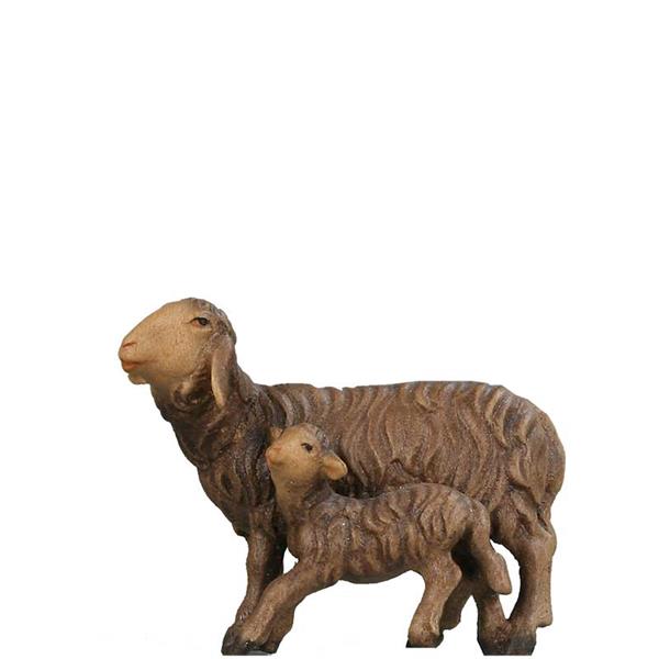 Schaf und Lamm stehend SCHWARZ Schaf und Lamm stehend SCHWARZ