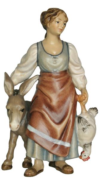 Frau mit Esel