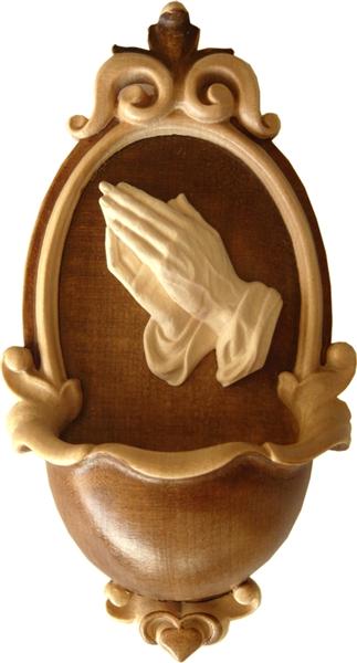 Weihwasserbecher mit betende Hände Weihwasserbecher mit betende Hände