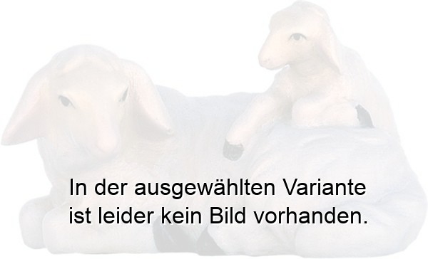 Schaf liegend mit Lamm Schaf liegend mit Lamm