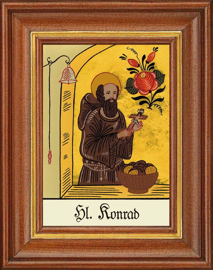 Hl. Konrad - Hinterglasbild Hl. Konrad - Hinterglasbild