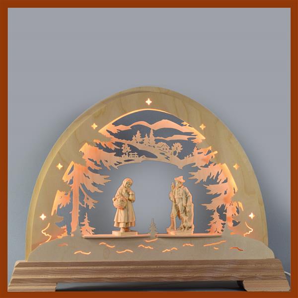 LED Rundbogen Wald mit 2 Waldleuten 10 cm