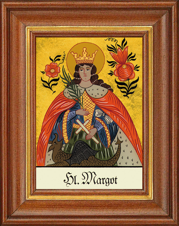 Hl. Margot - Hinterglasbild Hl. Margot - Hinterglasbild