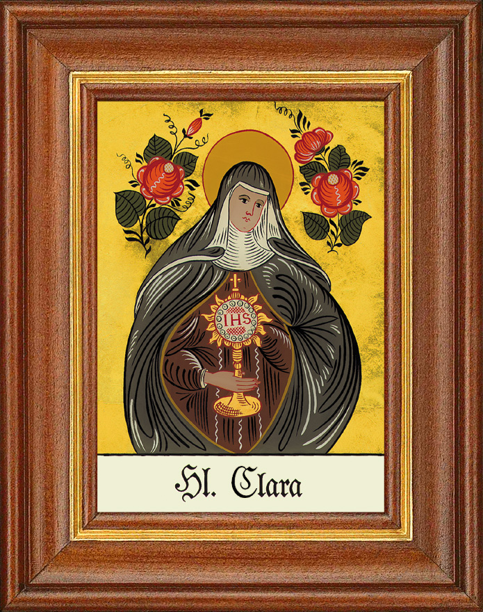 Hl. Clara - Hinterglasbild Hl. Clara - Hinterglasbild