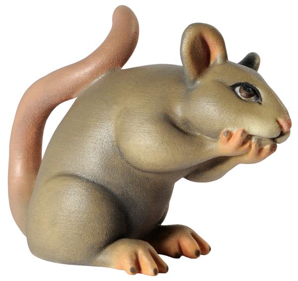 Maus stehend- Pfoten am Maul