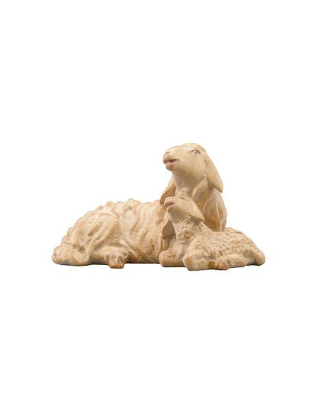Schaf liegend mit Lamm Schaf liegend mit Lamm