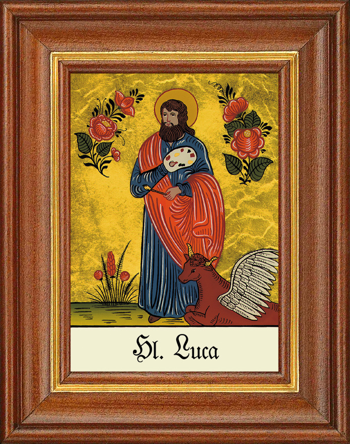 Hl. Luca - Hinterglasbild Hl. Luca - Hinterglasbild