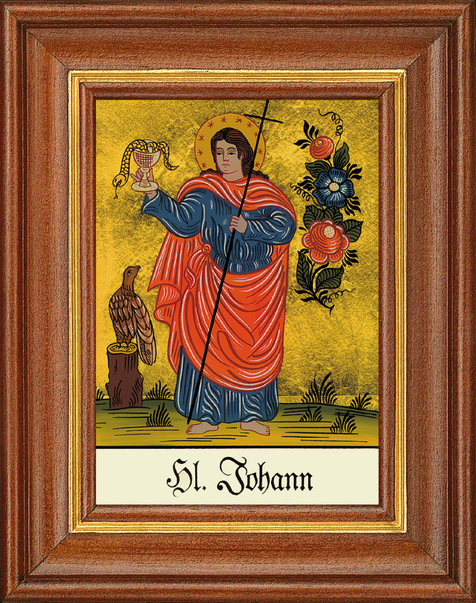 Hl. Johann - Hinterglasbild Hl. Johann - Hinterglasbild