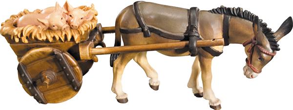 Esel mit Karren und Ferkeln Esel mit Karren und Ferkeln