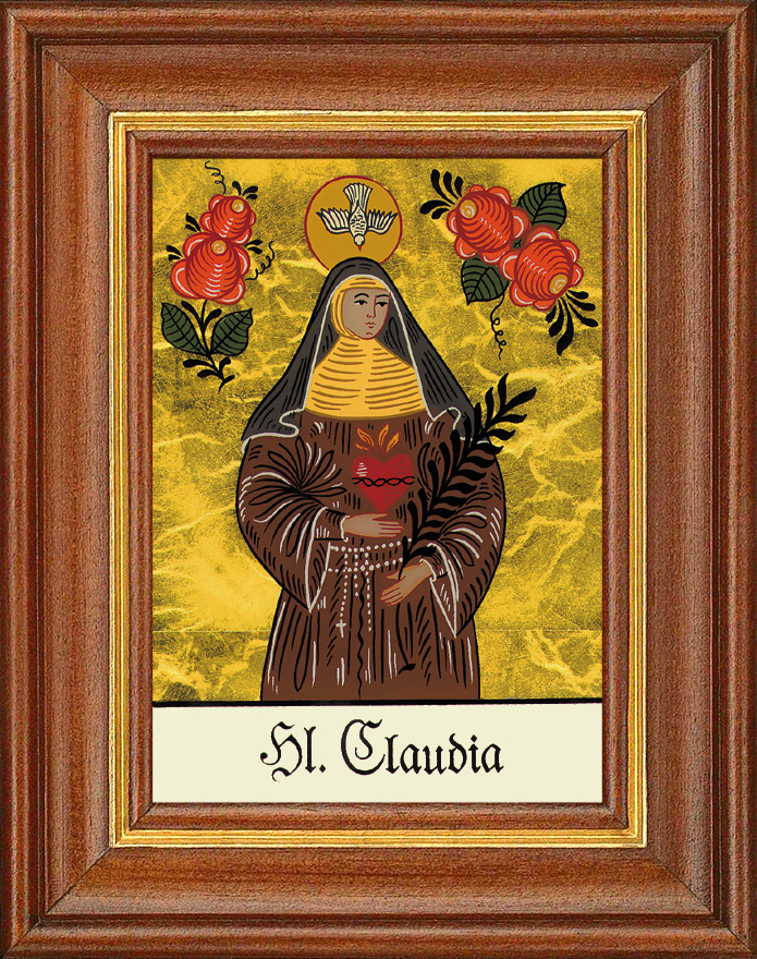 Hl. Claudia - Hinterglasbild Hl. Claudia - Hinterglasbild
