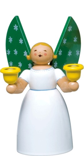 Lichterengel mit 2 Haltern weiss Gr.4