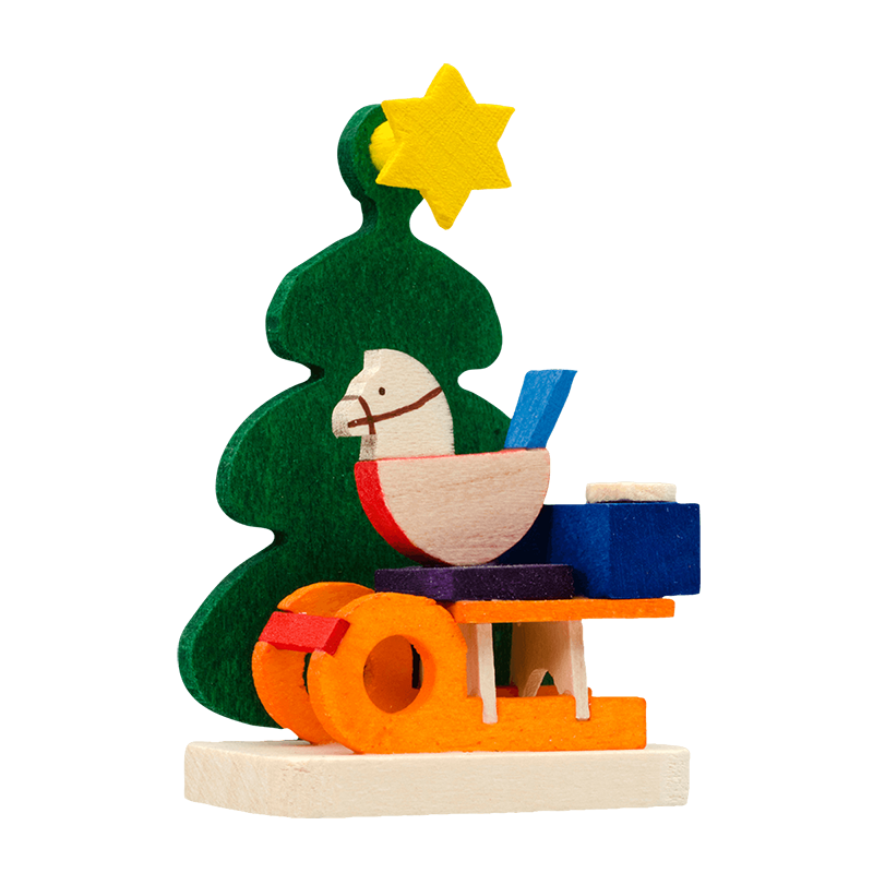 Christbaum mit Gabenschlitten Christbaum mit Gabenschlitten