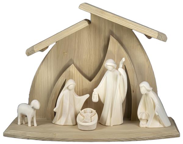 Familienstall Altea mit Krippenfiguren Aram 6 tlg. Familienstall Altea mit Krippenfiguren Aram 6 tlg.