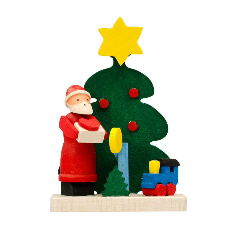 Baum-Weihnachtsmann mit Eisenbahn Baum-Weihnachtsmann mit Eisenbahn