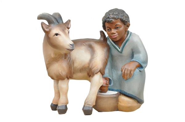 Junge mit Ziege Junge mit Ziege