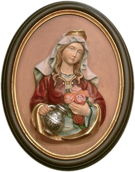 Hl. Elisabeth Brustbild und Rahmen