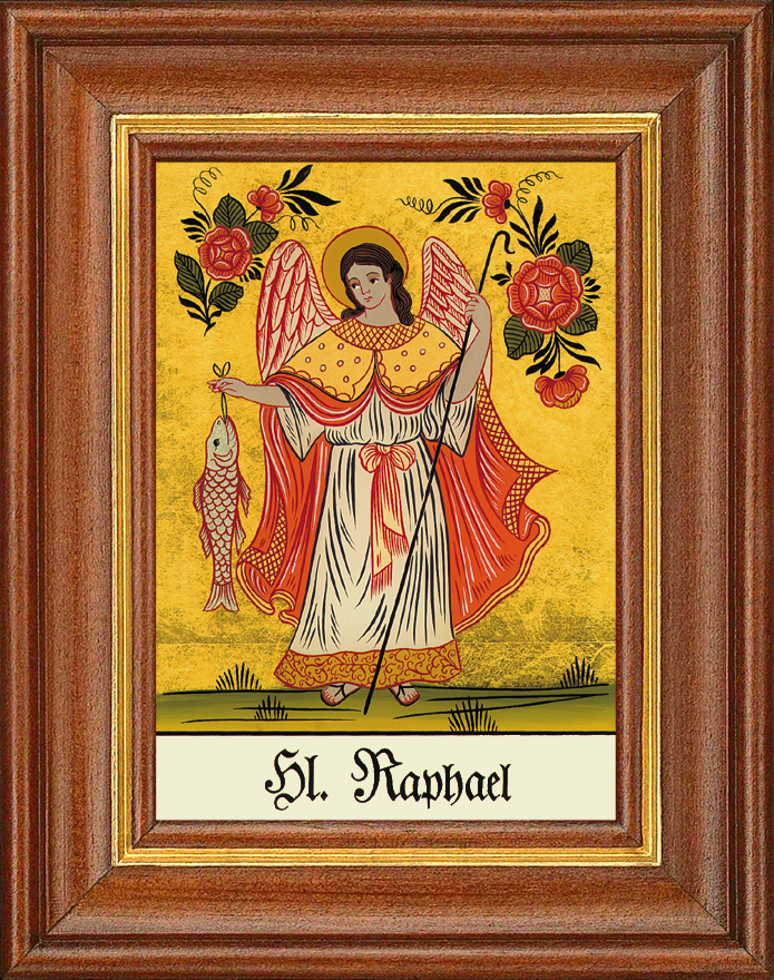 Hl. Raphael - Hinterglasbild Hl. Raphael - Hinterglasbild