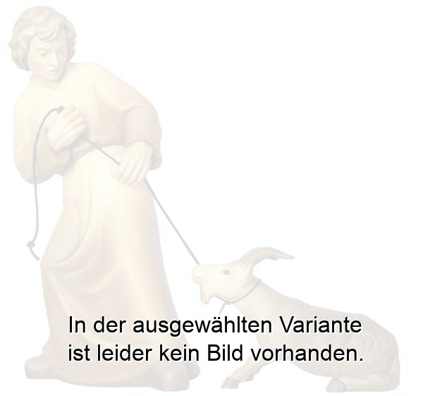 Hirt mit starrköpfiger Ziege