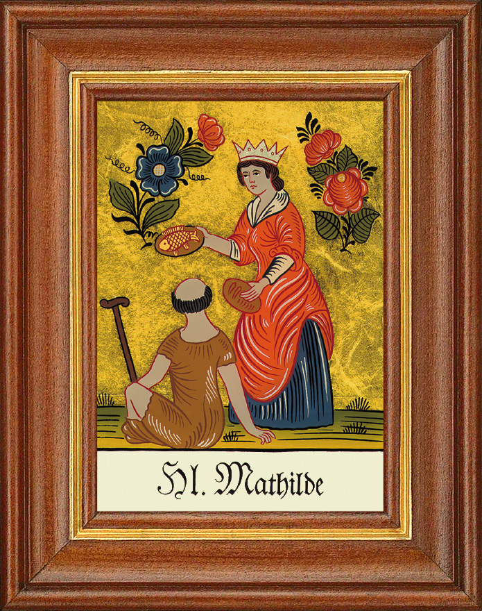Hl. Mathilde - Hinterglasbild Hl. Mathilde - Hinterglasbild