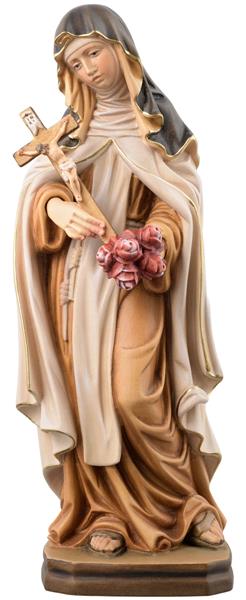 Hl. Theresa von Lisieux mit Christuskreuz und Rosen (weißes Kleid) Hl. Theresa von Lisieux mit Christuskreuz und Rosen (weißes Kleid)