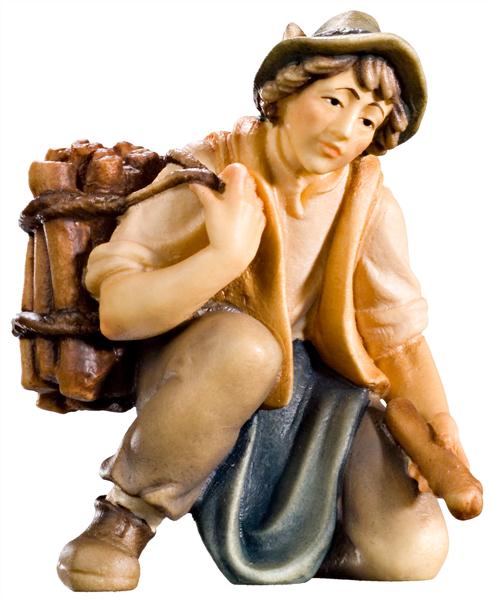Hirt kniend mit Holz Hirt kniend mit Holz