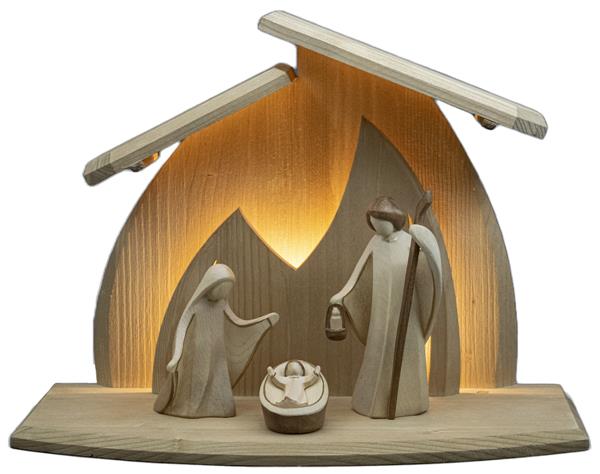 LED Familienstall Altea mit Hl. Familie Aram 4 tlg. LED Familienstall Altea mit Hl. Familie Aram 4 tlg.