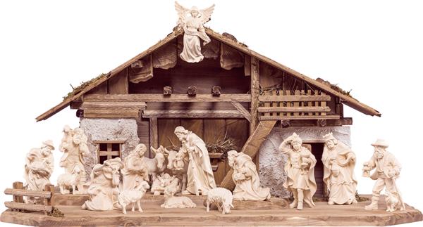 Krippenset Heimatkrippe mit Stall Nr. 4705 18-teilig