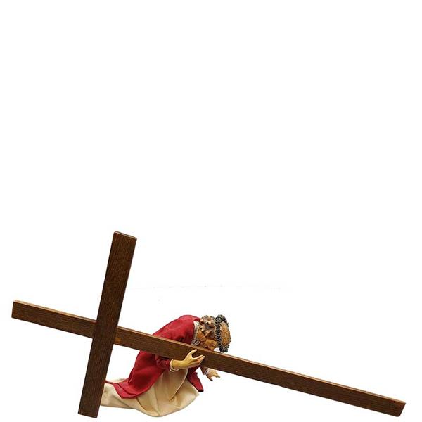 Kreuzigung - Jesus kniend mit Kreuz