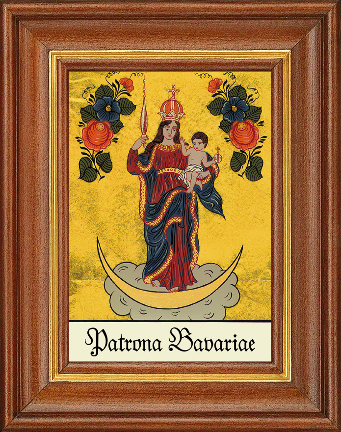 Patrona Bavaria - Hinterglasbild Patronatsbild Patrona Bavaria - Hinterglasbild Patronatsbild