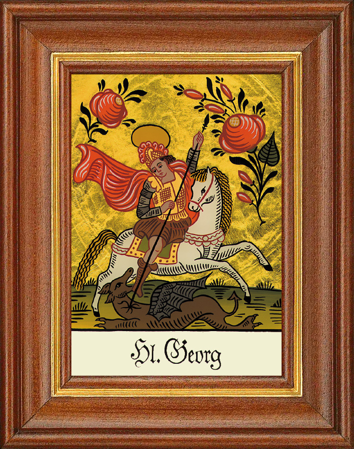 Hl. Georg - Hinterglasbild Hl. Georg - Hinterglasbild